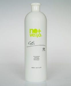 Sticla alba de gel reductor, la 1L, cu logo no+vello si scris G5