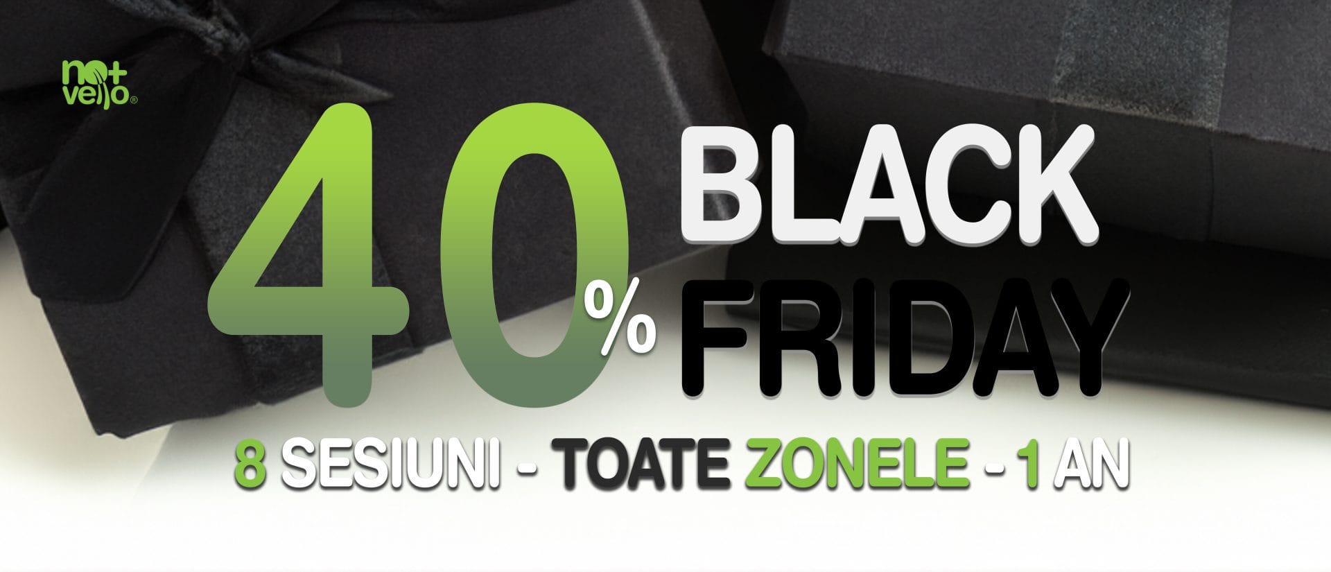 oferta Black Firday fundal cu cutii negre de cadou