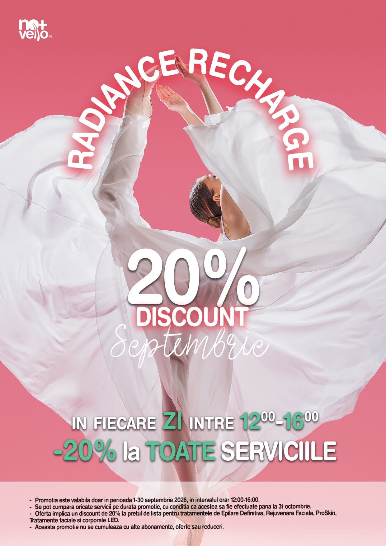 Oferta Lunii Septembrie Nomasvello | Radiance Recharge -20% discount la servicii